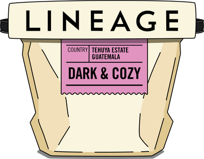 Bag of Lineage coffee beans from Guatemala for the Dark & Cozy roast profile